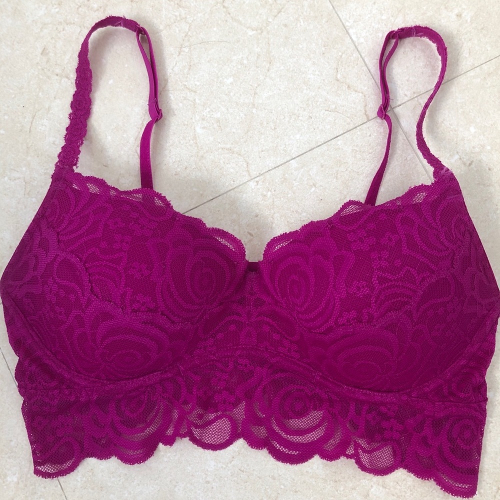 PINK bralette! Has some push up!